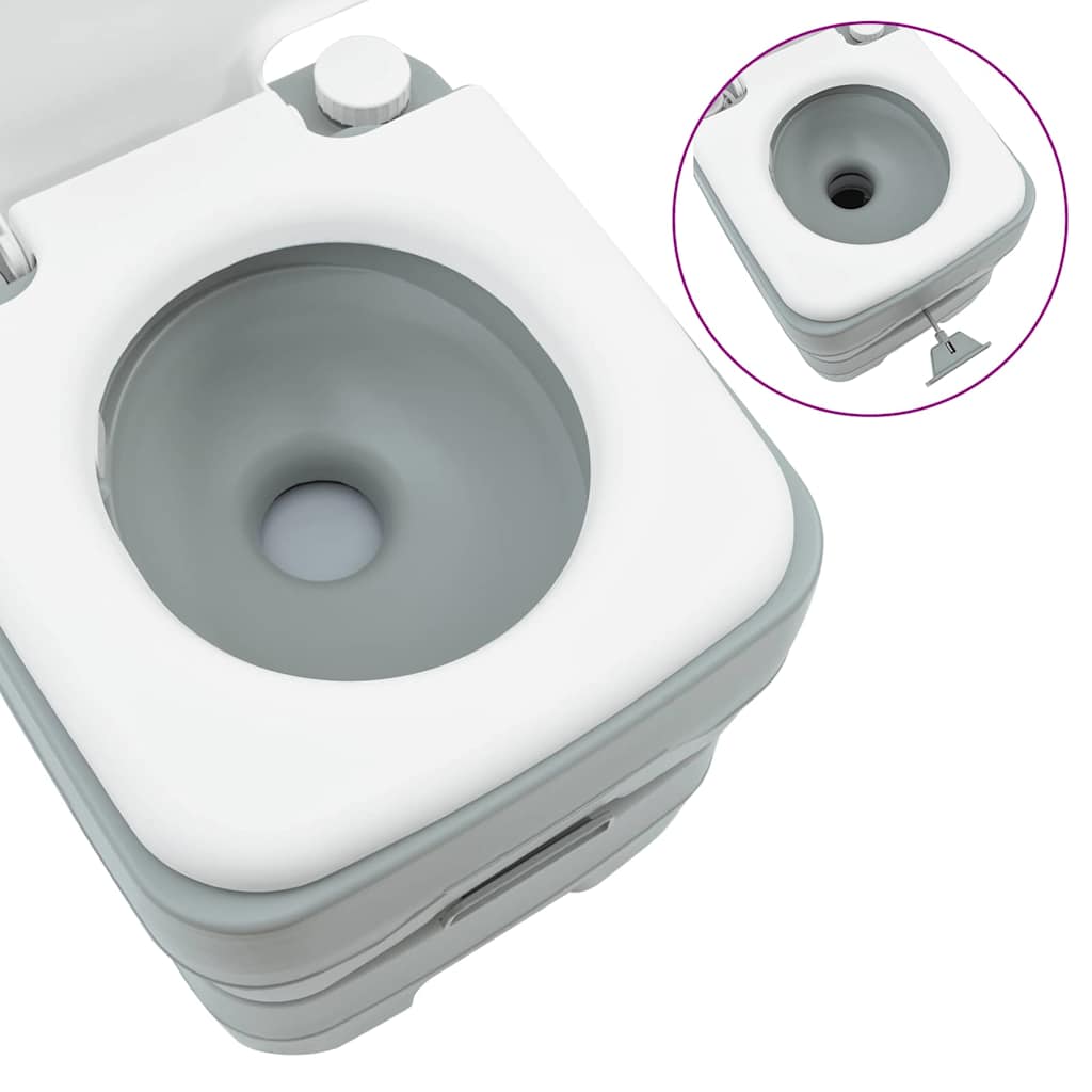 Camping Toilet Grey 41.5 x 36.5 x 42 cm Plastic