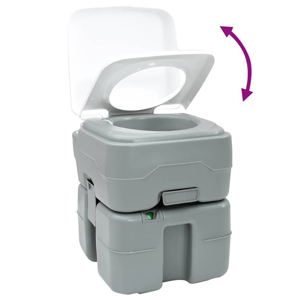 Camping Toilet Grey 41.5 x 36.5 x 42 cm Plastic