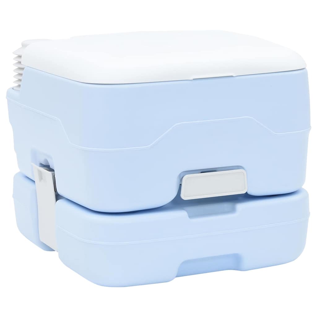 Camping Toilet 2 pcs Blue and White 50.5 x 33 x 103 cm
