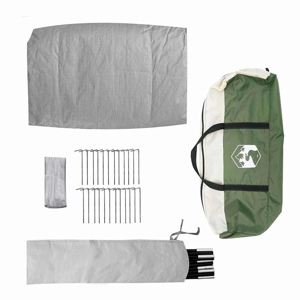 Camping Tent with Roof Green 475 x 475 x 235 cm Polyester