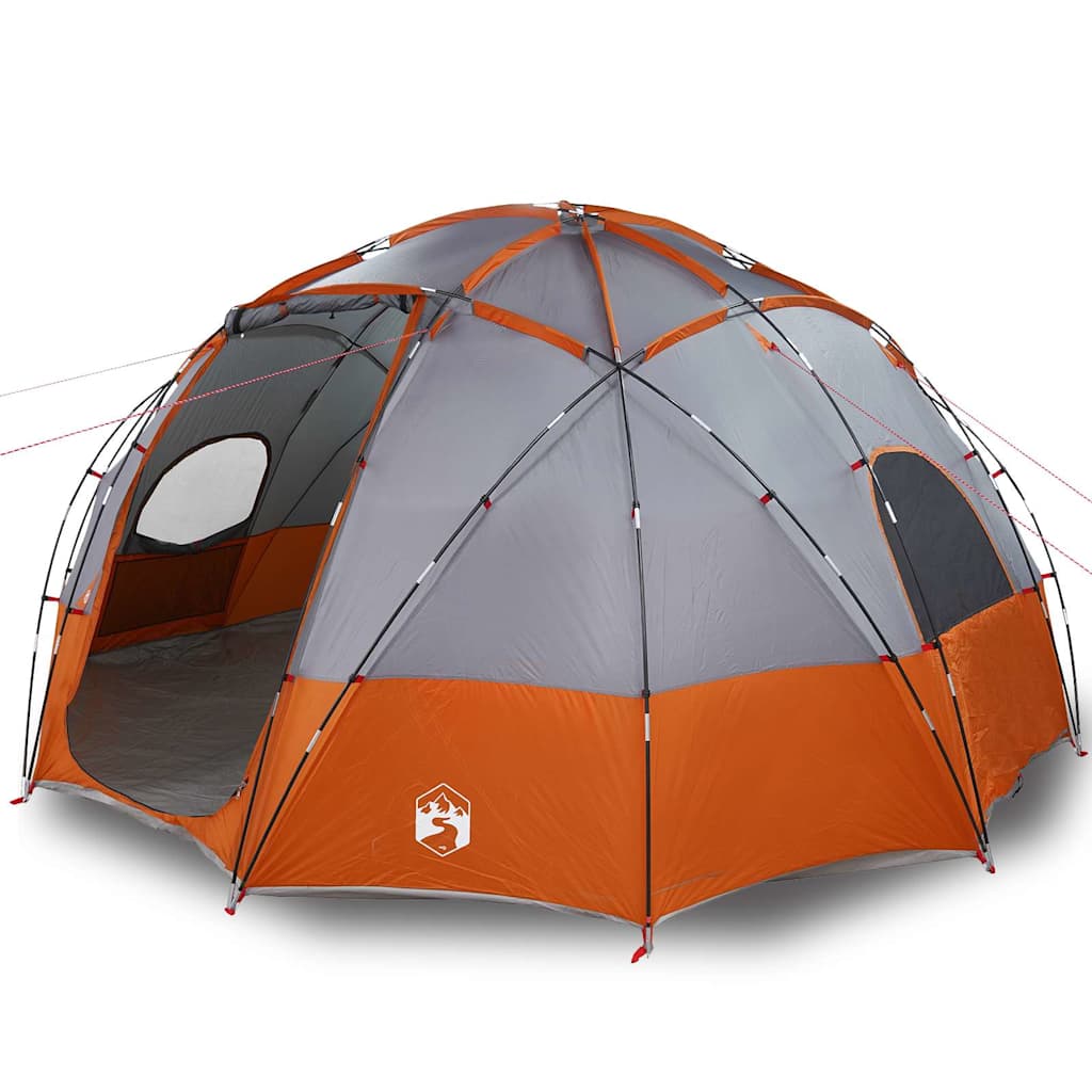 Camping Tent Grey and orange 475 x 475 x 235 cm Polyester