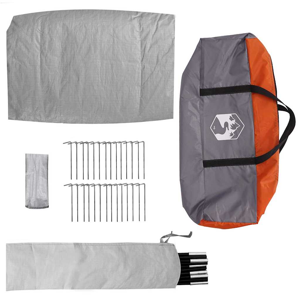 Camping Tent Grey and orange 320 x 275 x 190 cm Polyester