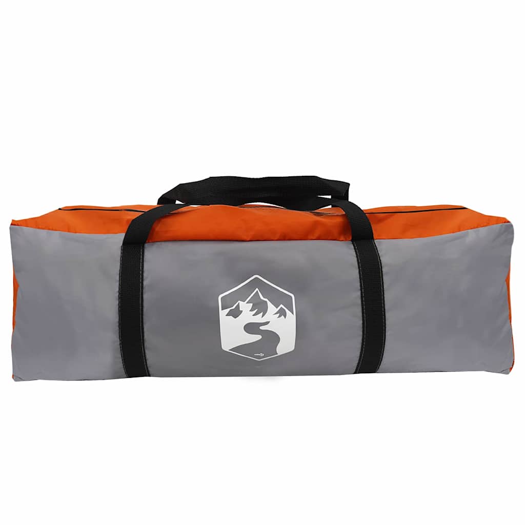 Camping Tent Grey and orange 482 x 360 x 227 cm Polyester