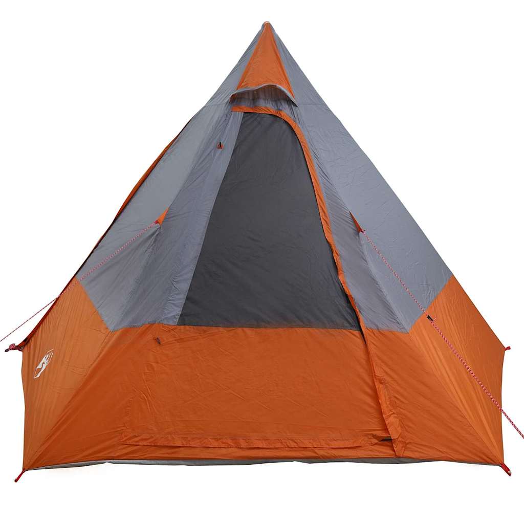 Camping Tent Grey and orange 482 x 360 x 227 cm Polyester