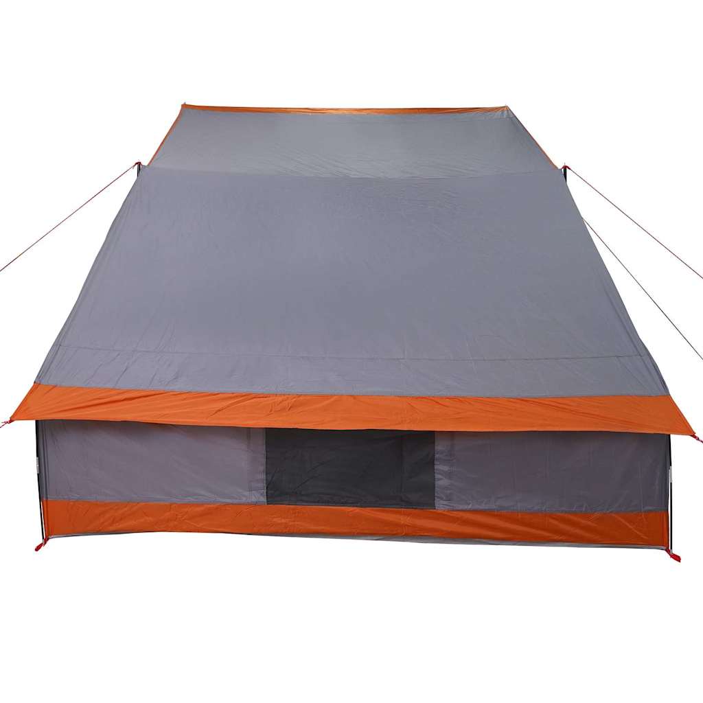 Camping Tent Grey and orange 223 x 163 x 130 cm Polyester