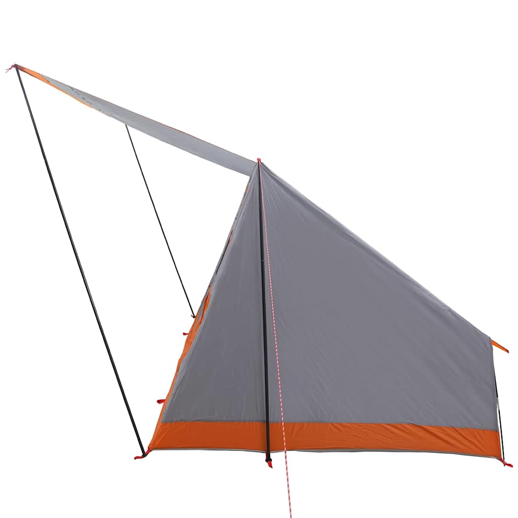 Camping Tent Grey and orange 223 x 163 x 130 cm Polyester
