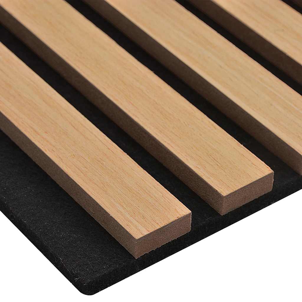 Acoustic Wall Panels 2 pcs Slatted 60.5x60 cm Oak Veneer