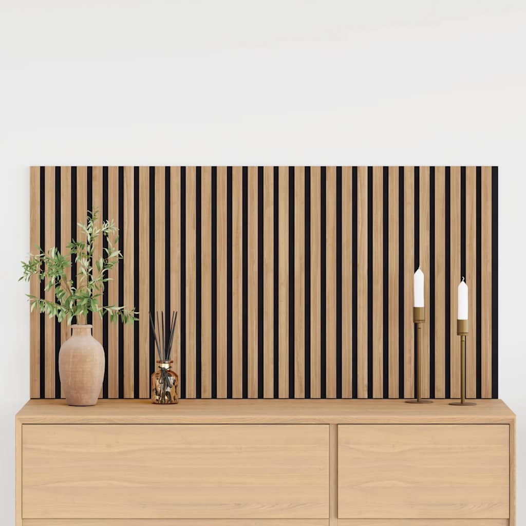 Acoustic Wall Panels 2 pcs Slatted 60.5x60 cm Oak Veneer