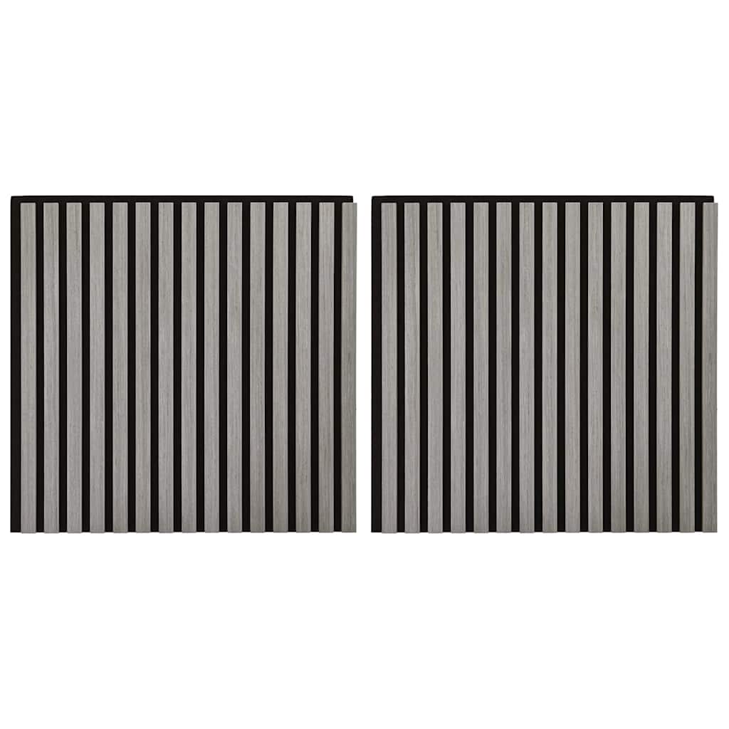 Acoustic Wall Panels 2 pcs Slatted 60.5x60 cm Oak Veneer