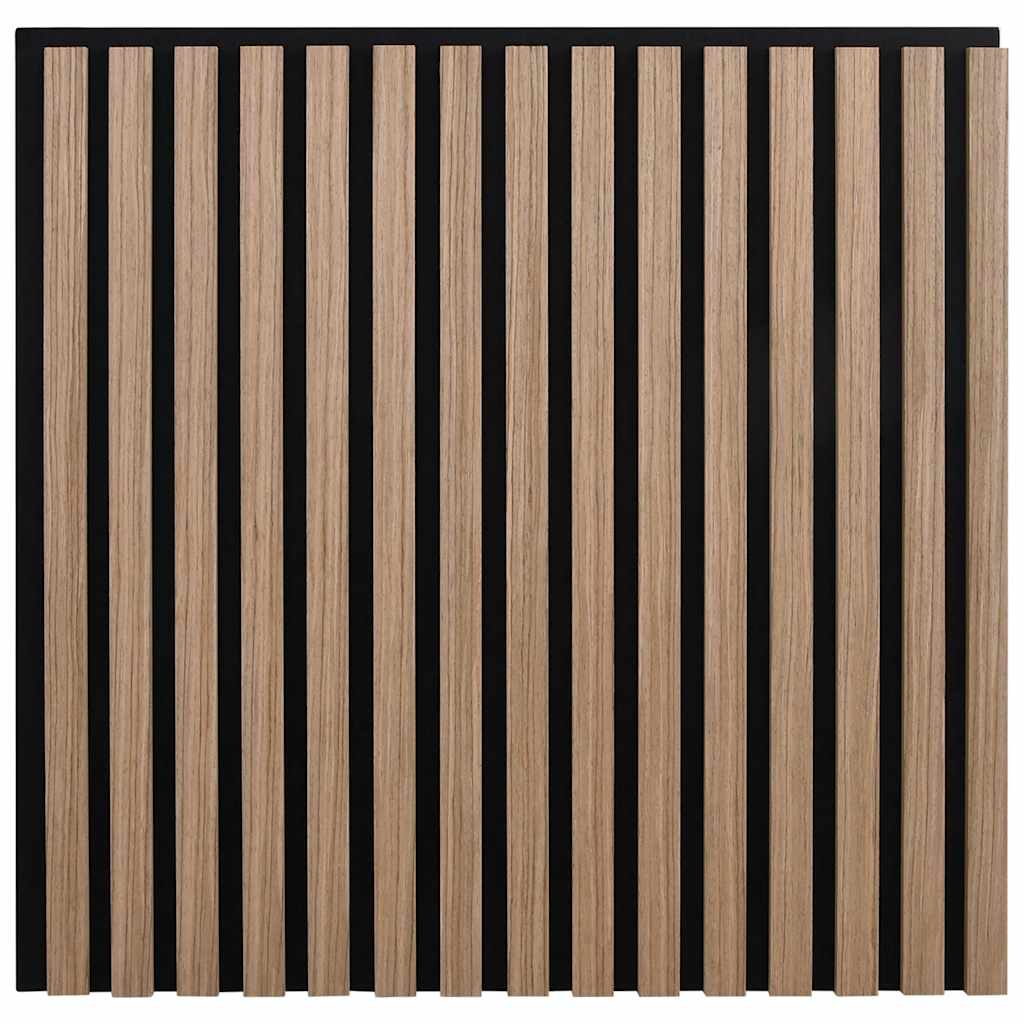 Acoustic Wall Panels 2 pcs Slatted 60.5x60 cm Oak Veneer