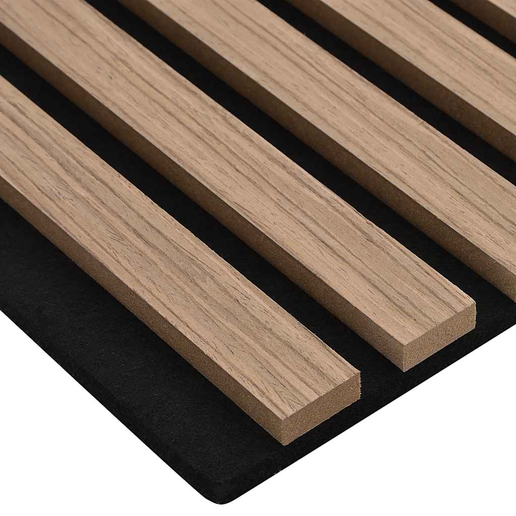 Acoustic Wall Panels 2 pcs Slatted 60.5x60 cm Oak Veneer
