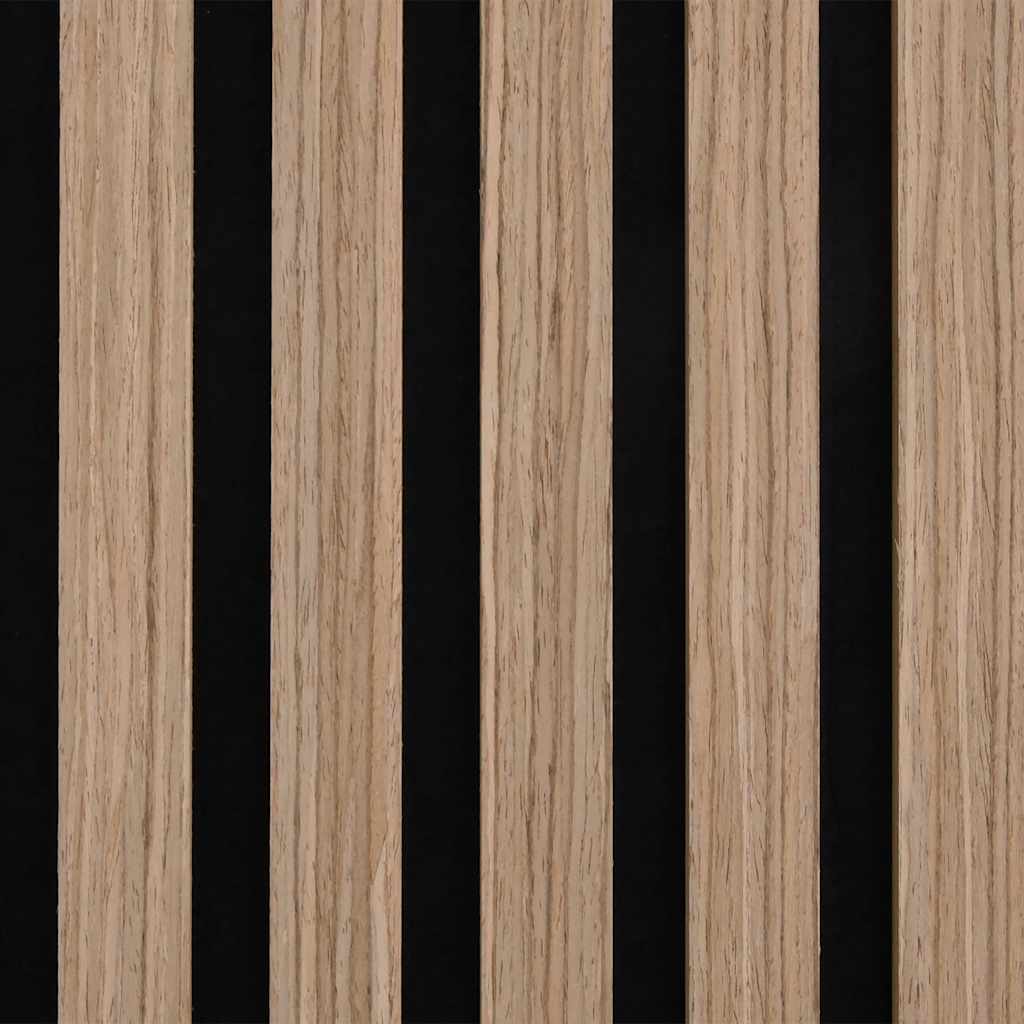 Acoustic Wall Panels 2 pcs Slatted 60.5x60 cm Oak Veneer