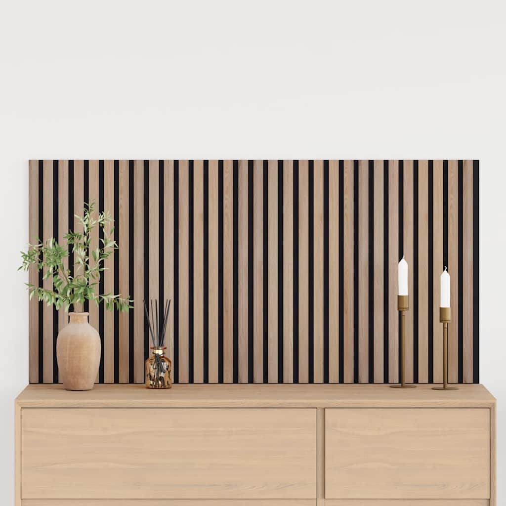 Acoustic Wall Panels 2 pcs Slatted 60.5x60 cm Oak Veneer