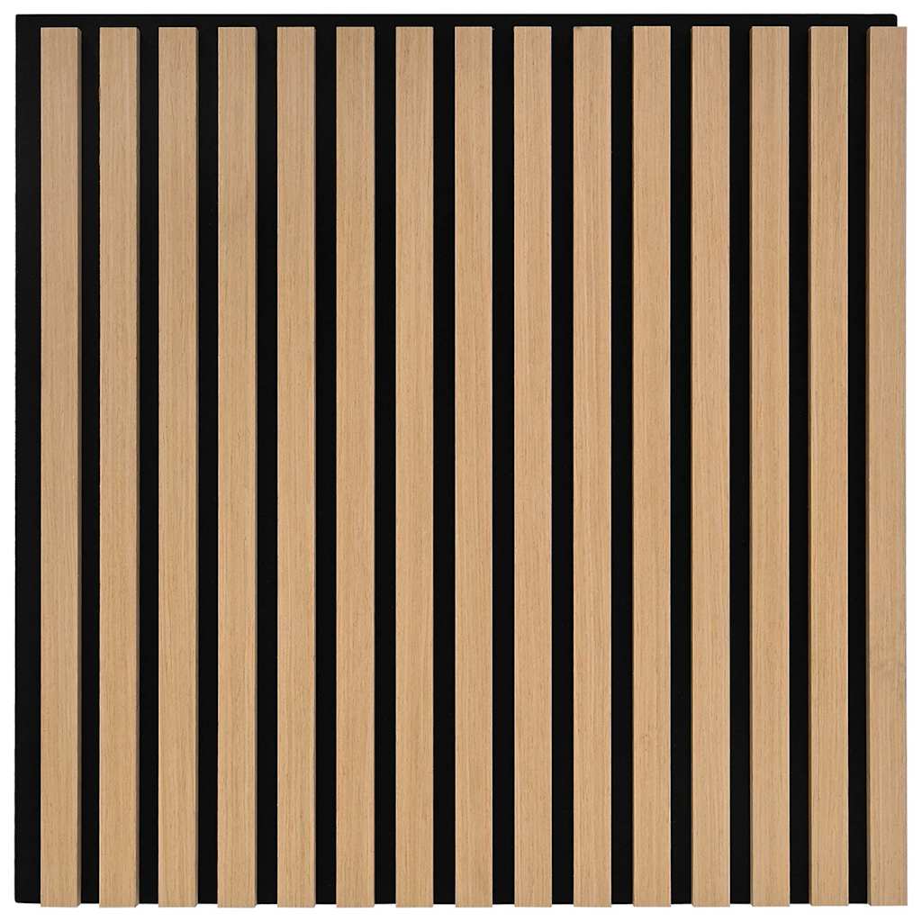 Acoustic Wall Panels 8 pcs Slatted 60.5x60 cm Oak Veneer