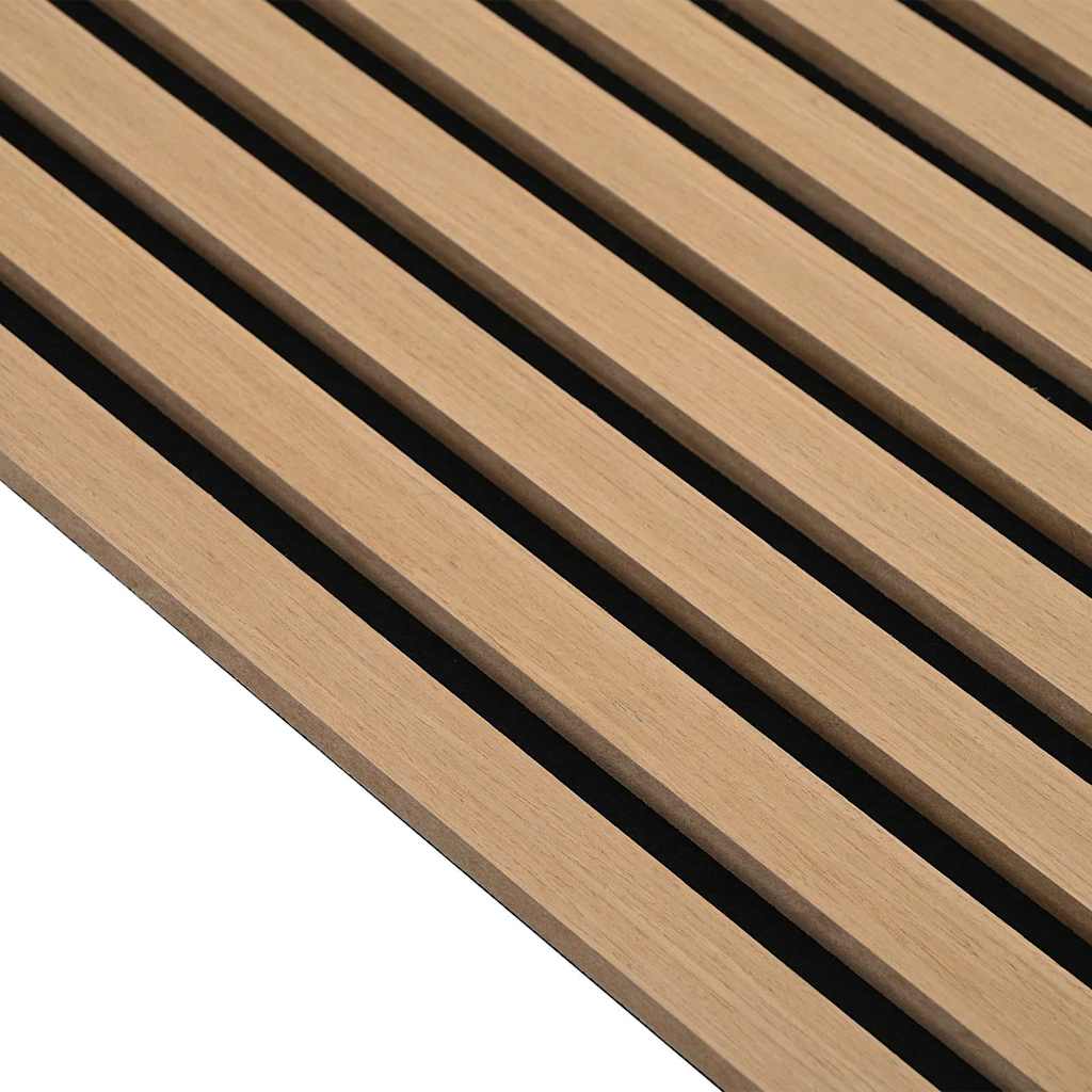 Acoustic Wall Panels 8 pcs Slatted 60.5x60 cm Oak Veneer