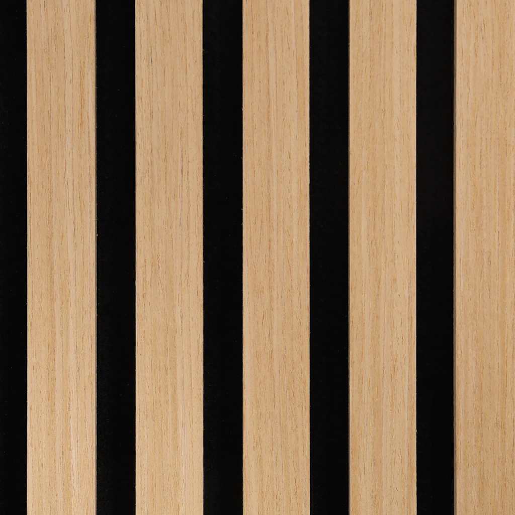 Acoustic Wall Panels 8 pcs Slatted 60.5x60 cm Oak Veneer