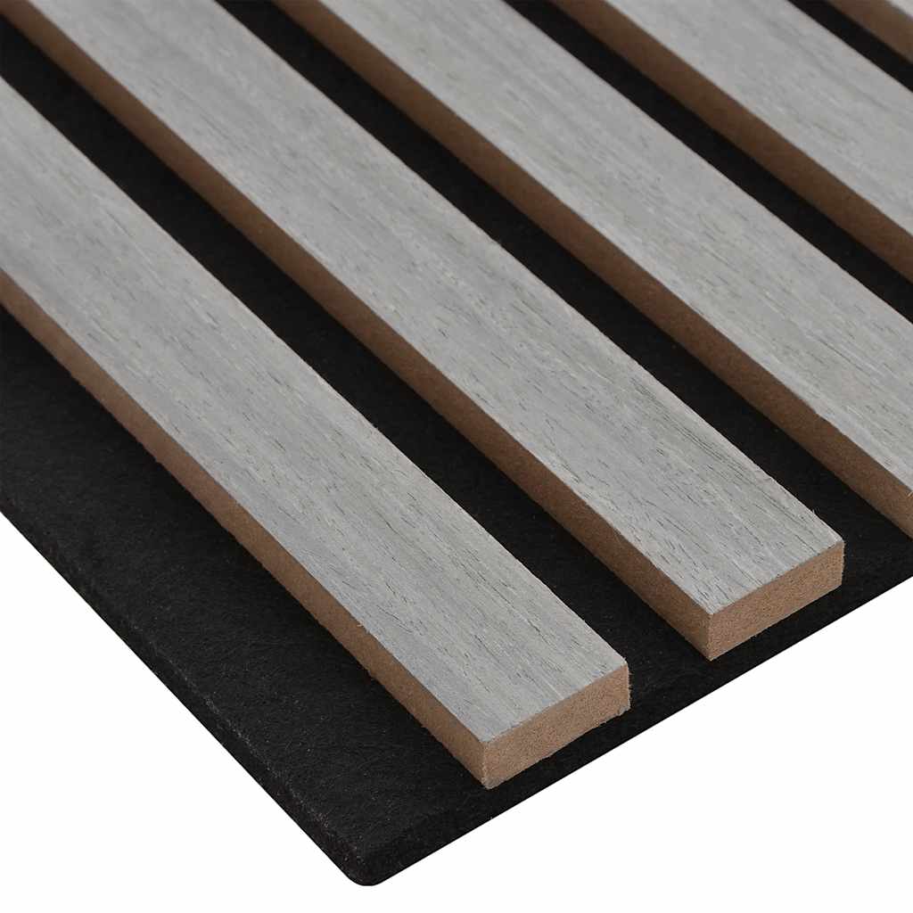 Acoustic Wall Panels 8 pcs Slatted 60.5x60 cm Oak Veneer