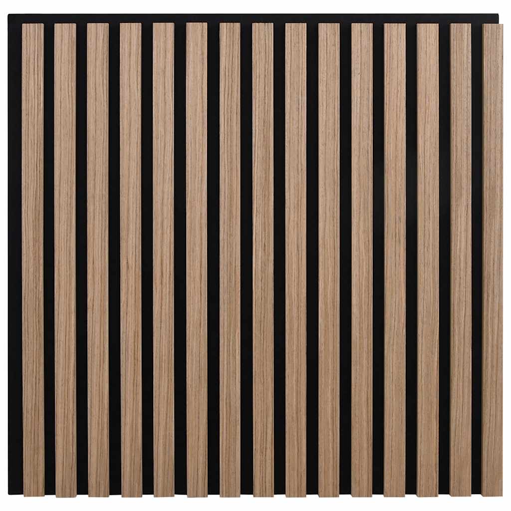 Acoustic Wall Panels 8 pcs Slatted 60.5x60 cm Oak Veneer