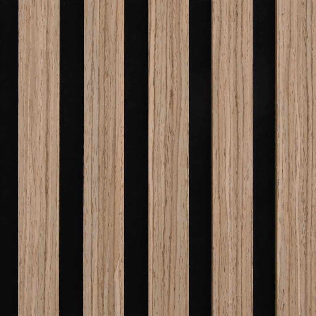 Acoustic Wall Panels 8 pcs Slatted 60.5x60 cm Oak Veneer