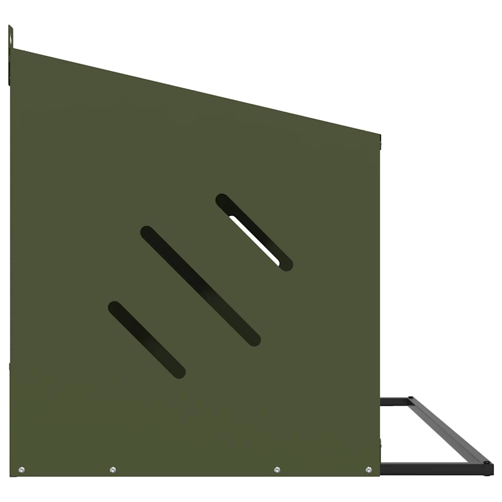Chicken Nesting Box with 3 Compartments Olive Green Metal