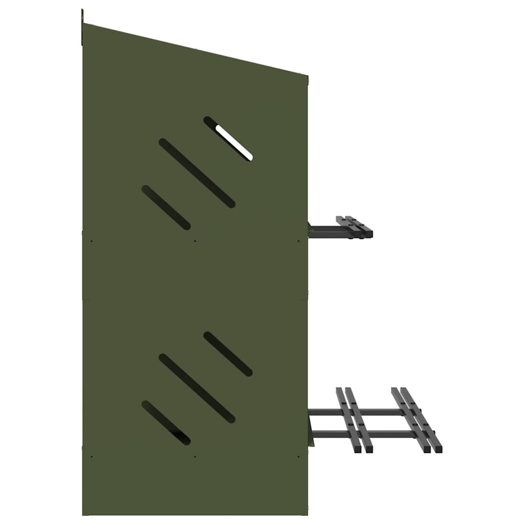 Chicken Nesting Box with 6 Compartments Olive Green Metal
