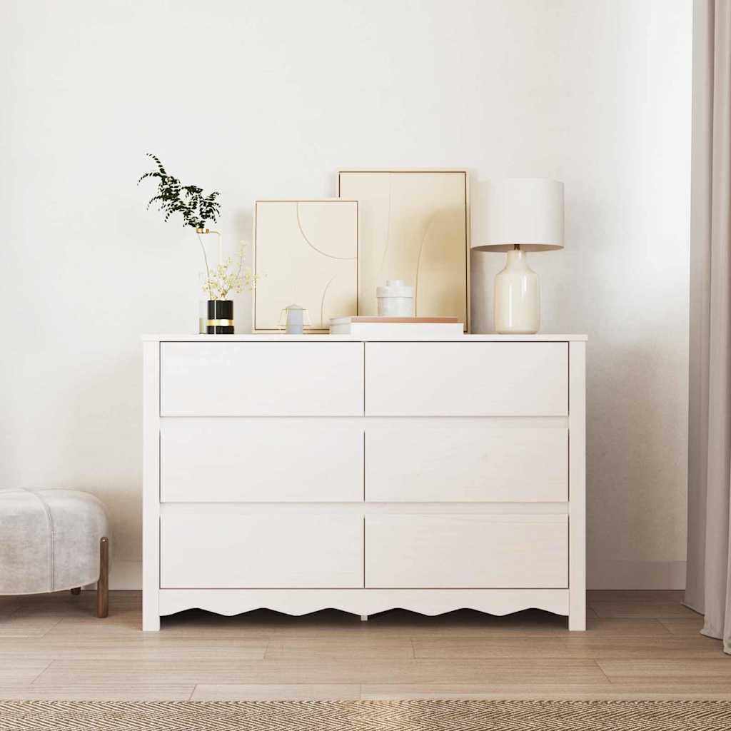Chest of Drawers with Drawer Drammen White 111 x 43 x 73.5 cm