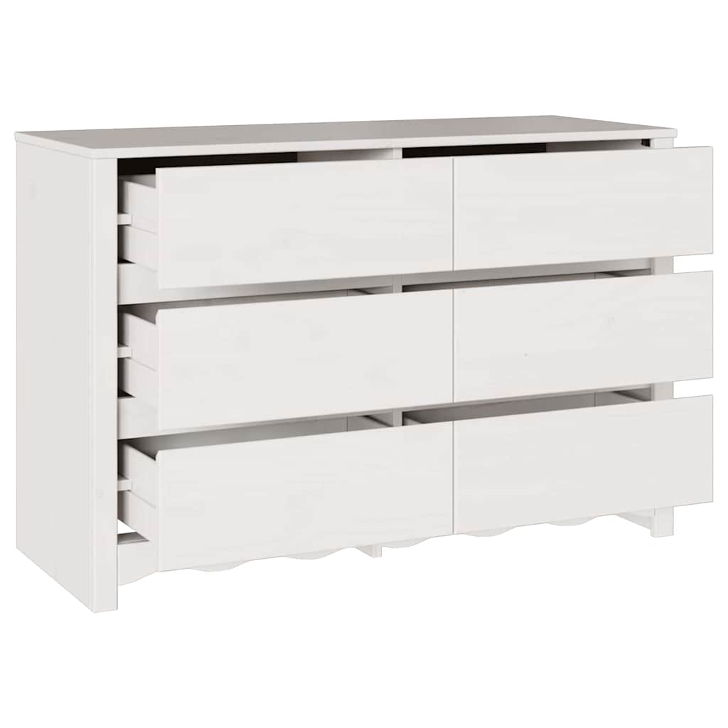 Chest of Drawers with Drawer Drammen White 111 x 43 x 73.5 cm