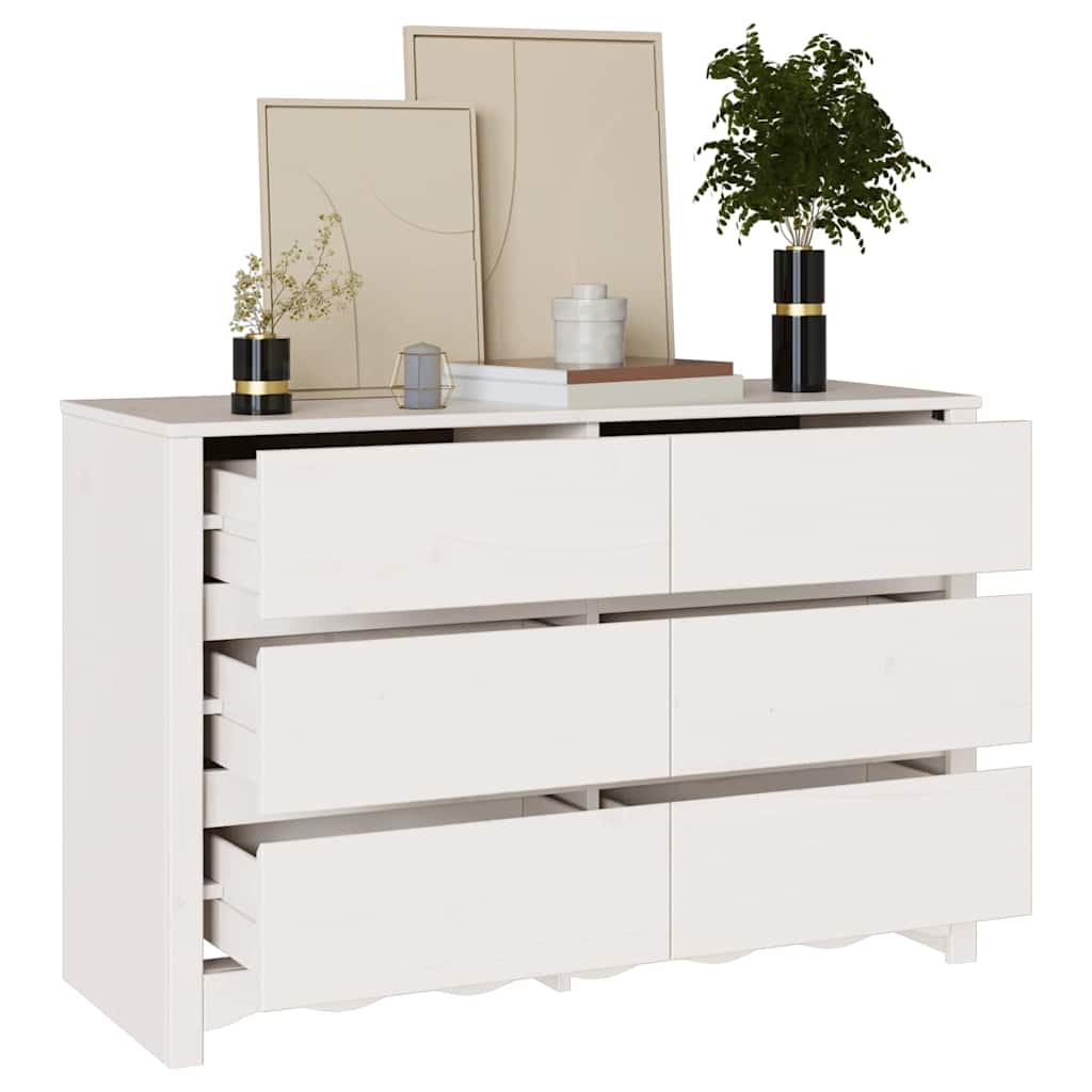 Chest of Drawers with Drawer Drammen White 111 x 43 x 73.5 cm