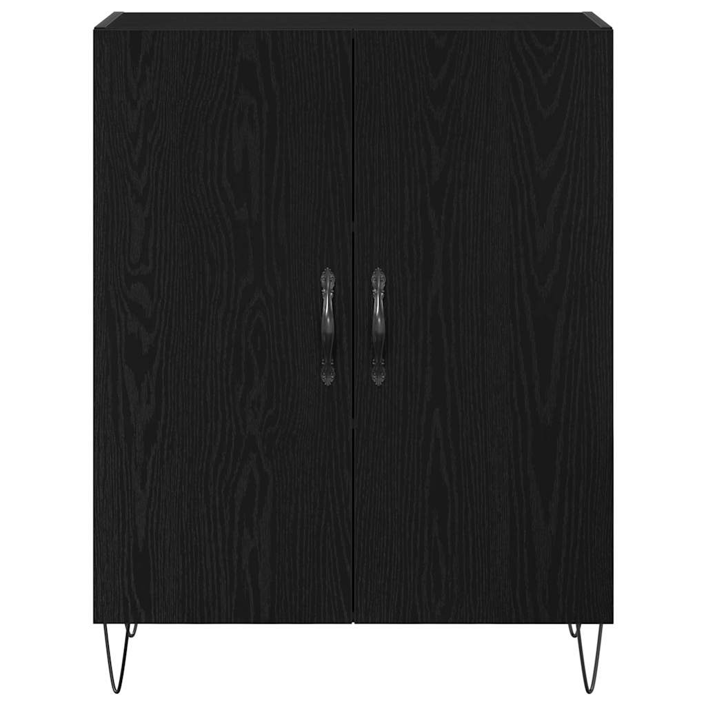 Highboard 2 pcs Black oak 70 x 34 x 180 cm Engineered wood