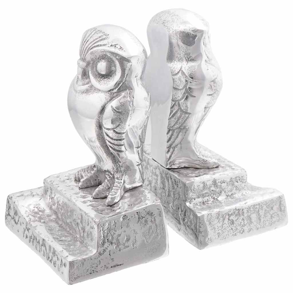 Bookends 2 pcs Silver 12 x 9 x 19 cm Aluminium