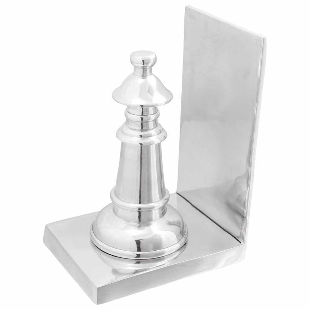 Bookends 2 pcs Silver 11 x 12 x 19.5 cm Aluminium