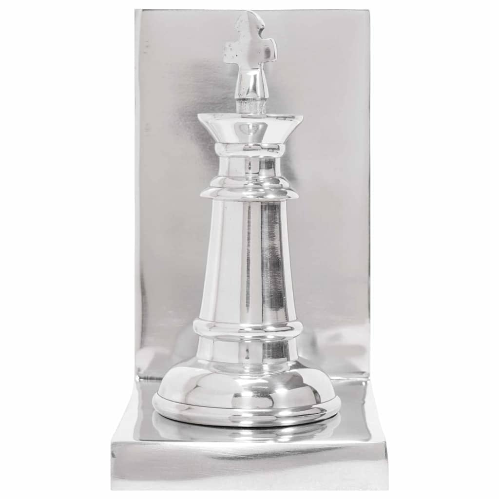 Bookends 2 pcs Silver 11 x 12 x 19.5 cm Aluminium