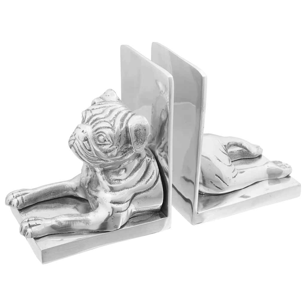 Bookends 2 pcs Silver 12 x 15 x 18 cm Aluminium