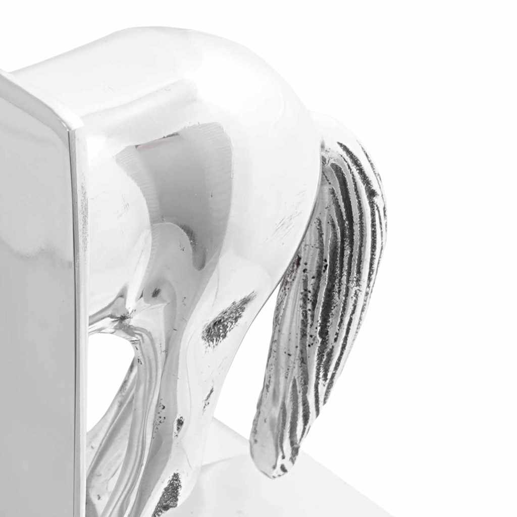Bookends 2 pcs Silver 11 x 14 x 25 cm Aluminium
