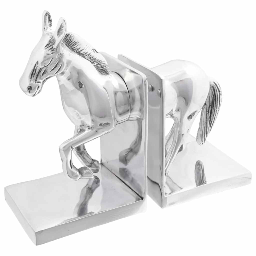 Bookends 2 pcs Silver 11 x 14 x 25 cm Aluminium