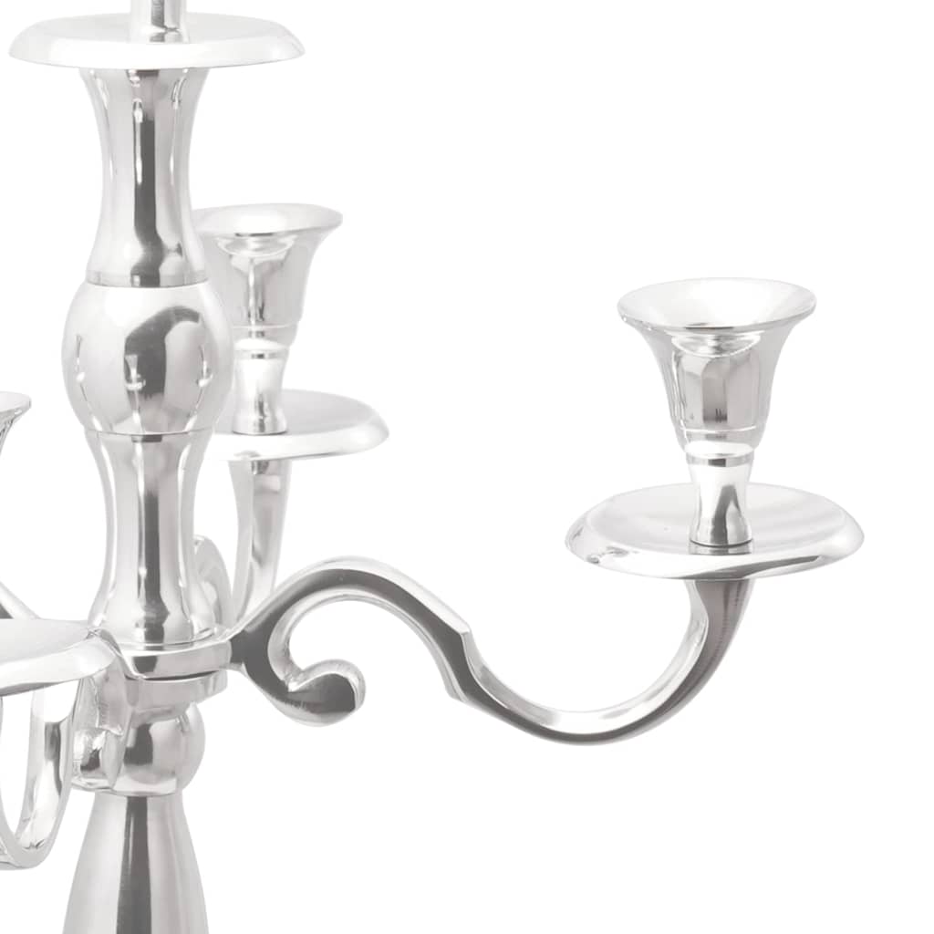Candle Holder Silver 32 x 32 x 79.5 cm Aluminium