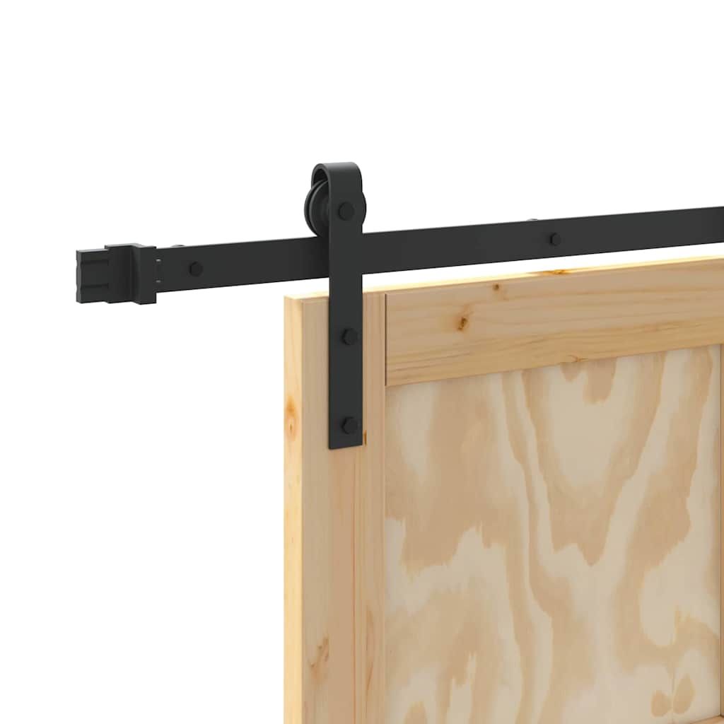 Sliding Door Manual Natural and black 83 x 202 cm
