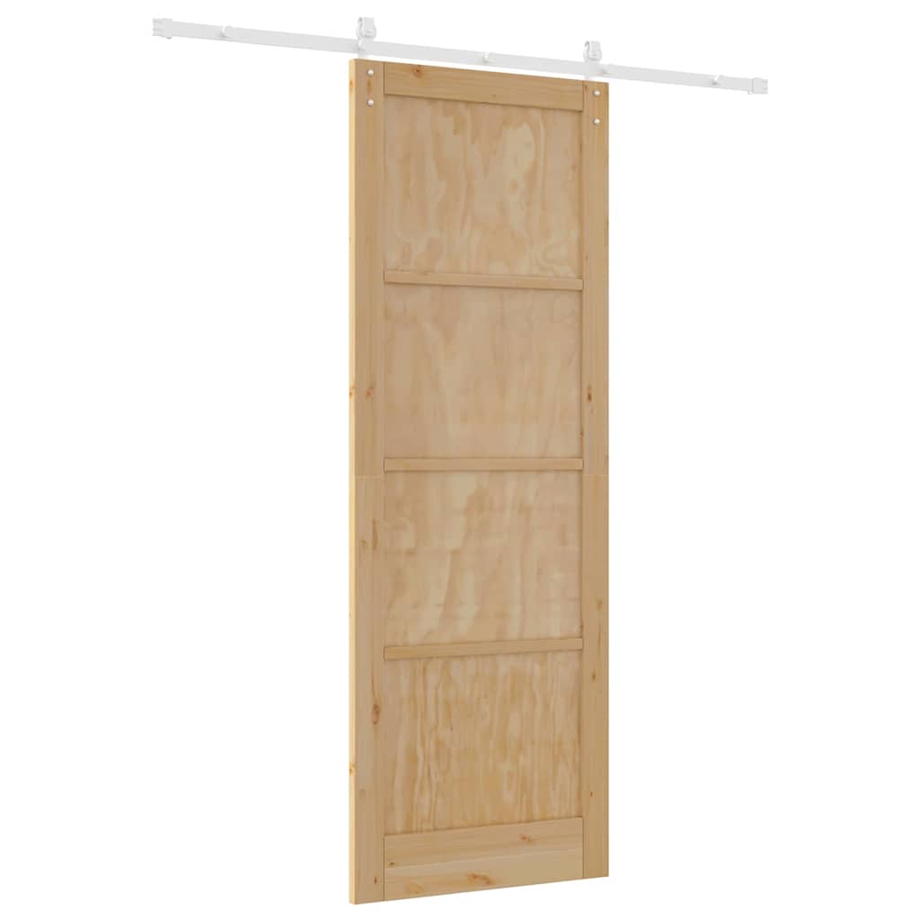 Sliding Door Manual Natural and white 83 x 232 cm
