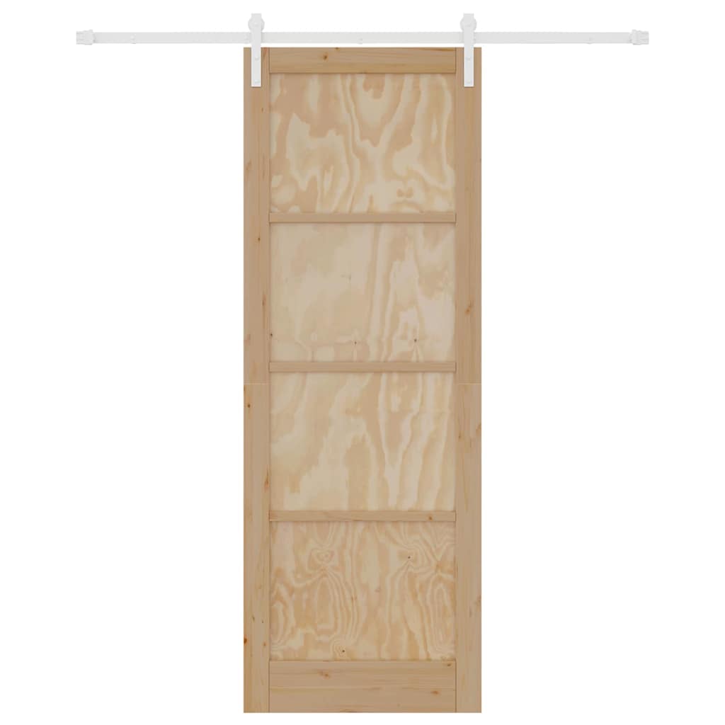 Sliding Door Manual Natural and white 83 x 232 cm