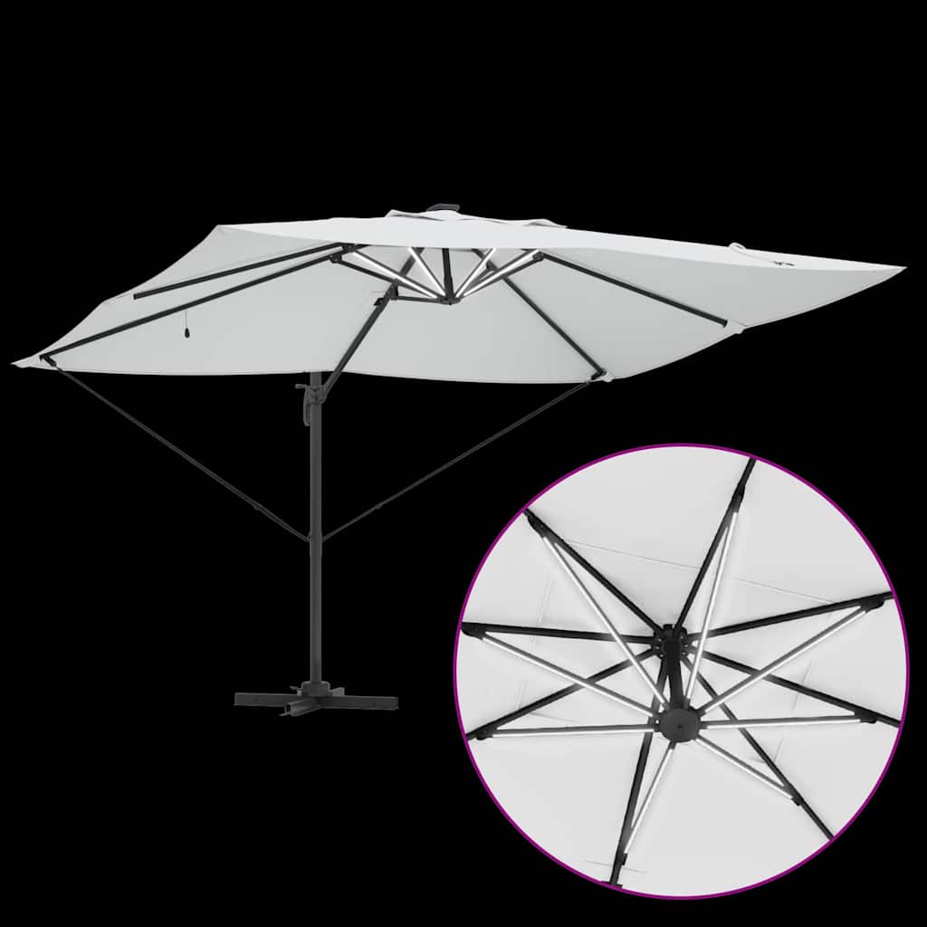 Cantilever Roma Parasol Beige and Black 352 x 251 x 265 cm