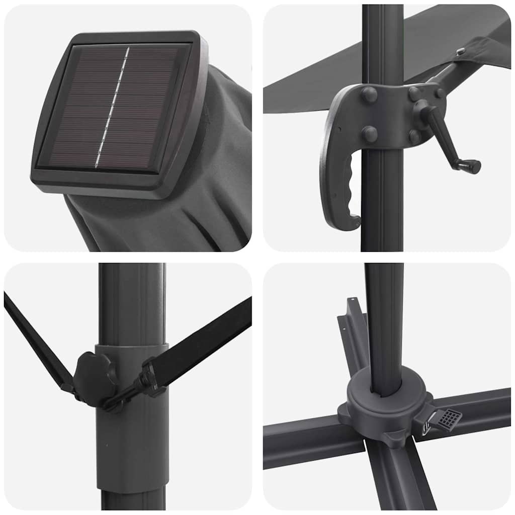 Cantilever Roma Parasol Anthracite and Black 352 x 251 x 265 cm