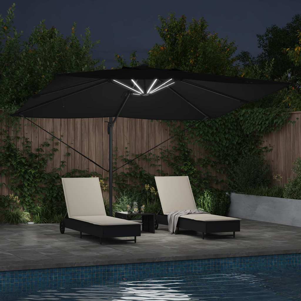 Cantilever Roma Parasol Black and Black 352 x 251 x 265 cm