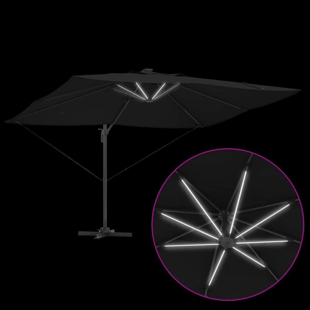 Cantilever Roma Parasol Black and Black 352 x 251 x 265 cm