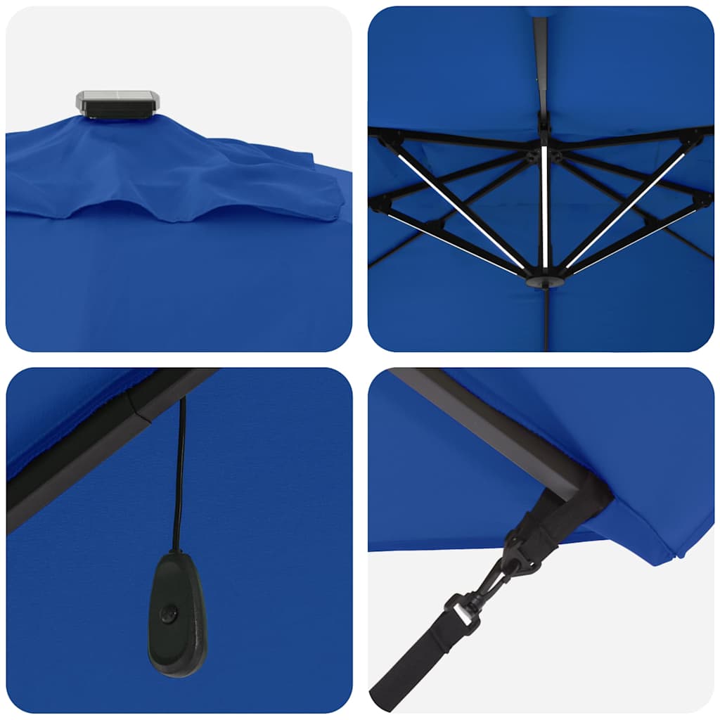 Cantilever Roma Parasol Blue and Black 352 x 251 x 265 cm