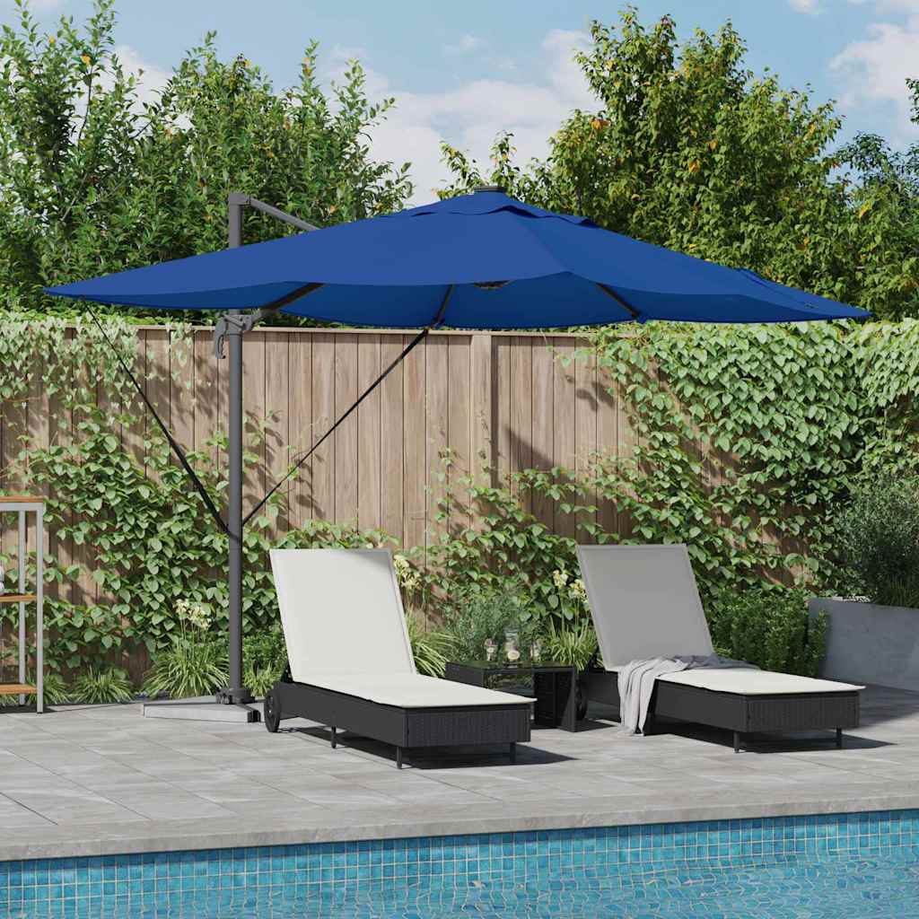 Cantilever Roma Parasol Blue and Black 352 x 251 x 265 cm