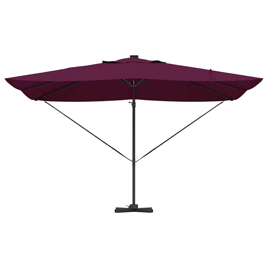 Cantilever Roma Parasol Manual Red and Black 352 x 251 x 265 cm