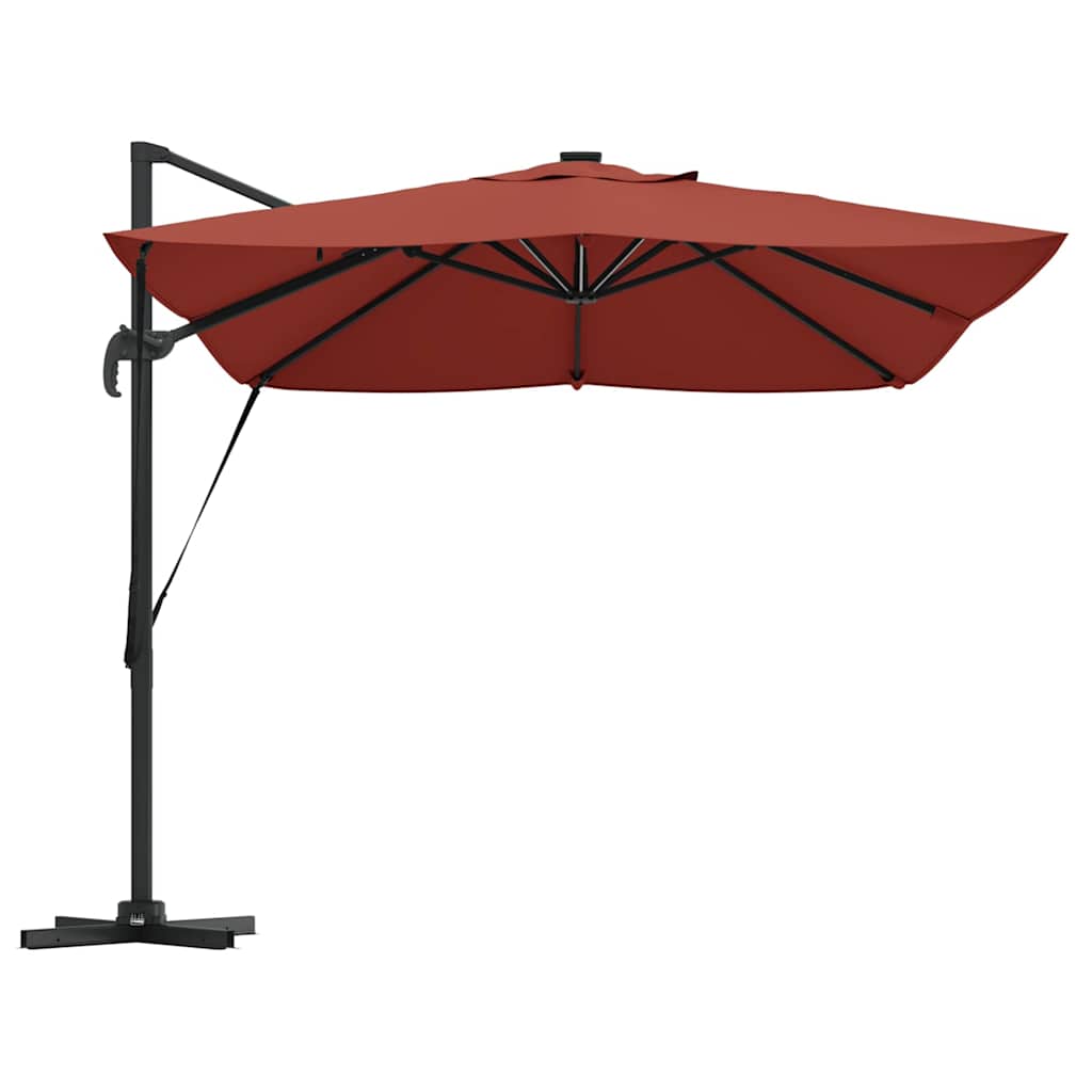 Cantilever Roma Parasol Manual Red and Black 352 x 251 x 265 cm