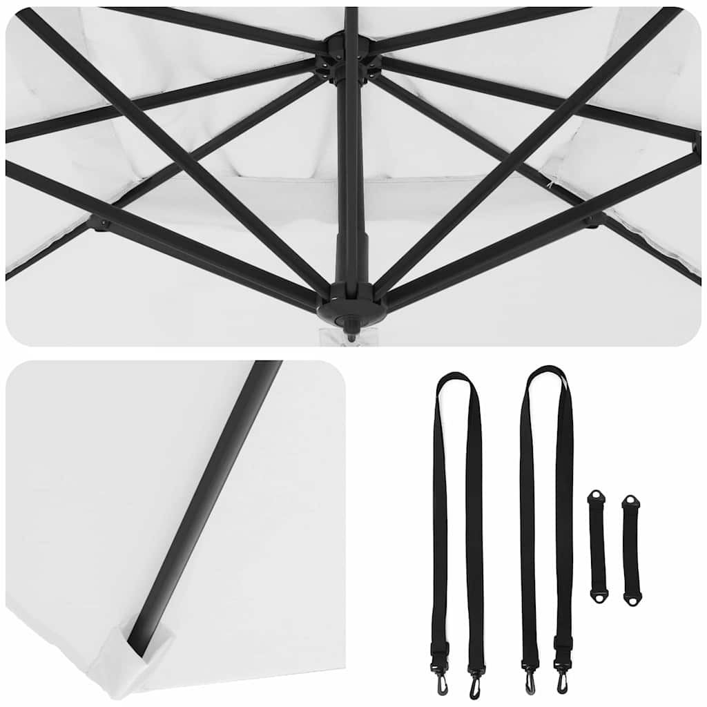 Cantilever Roma Parasol Beige and Black 352 x 251 x 260 cm