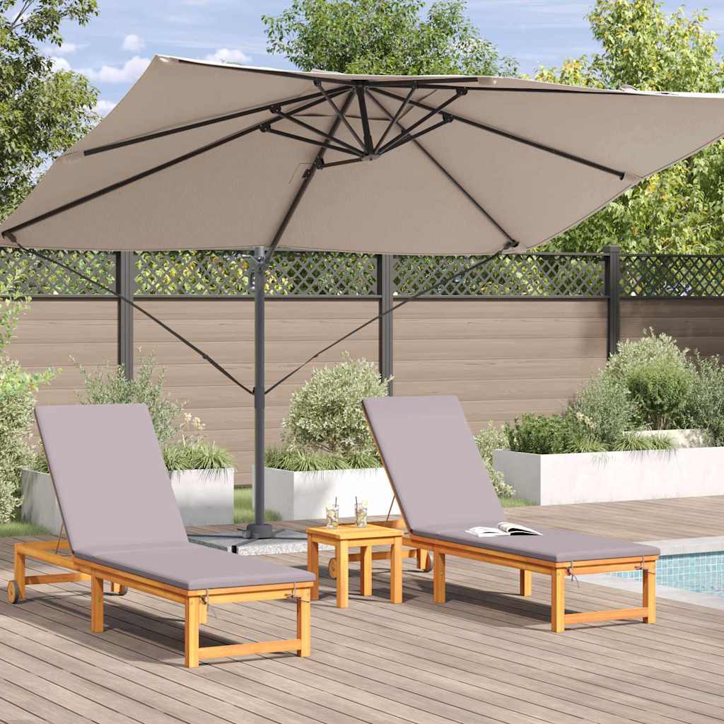 Cantilever Roma Parasol Taupe and Black 352 x 251 x 260 cm