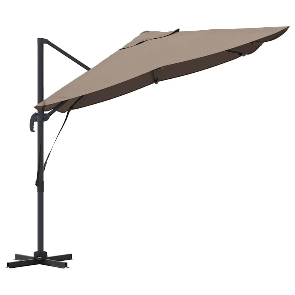 Cantilever Roma Parasol Taupe and Black 352 x 251 x 260 cm